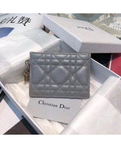 CHRISTIAN DIOR LADY DIOR CALFSKIN CARD HOLDER