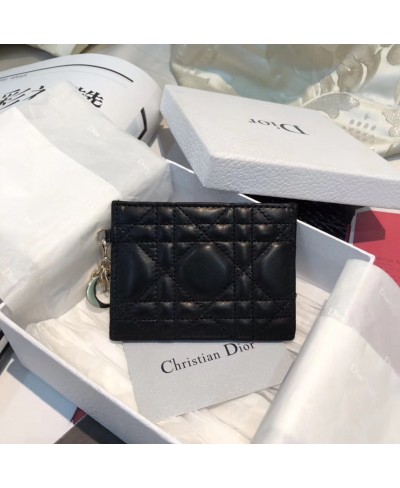 CHRISTIAN DIOR LADY DIOR CALFSKIN CARD HOLDER