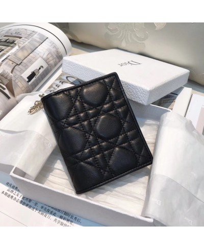 CHRISTIAN DIOR LADY DIOR LAMBSKIN WALLET