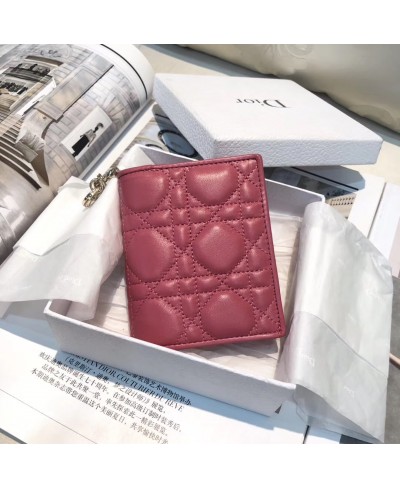 CHRISTIAN DIOR LADY DIOR LAMBSKIN WALLET