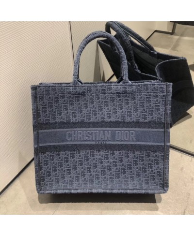 CHRISTIAN DIOR DIOR BOOK TOTE BAG IN EMBROIDERED CANVAS