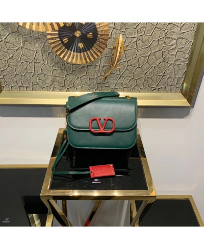 VALENTINO SMALL VLOCK CALFSKIN SHOULDER BAG