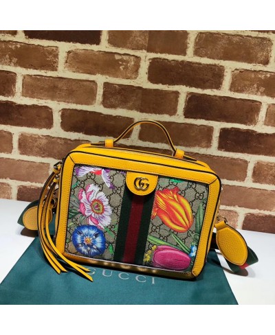 GUCCI  Ophidia GG Flora small shoulder bag