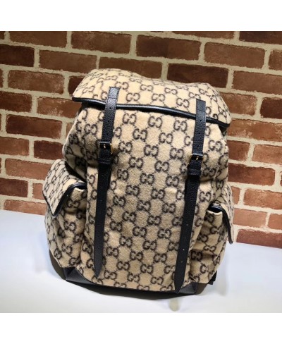 GUCCI Large GG wool backpack