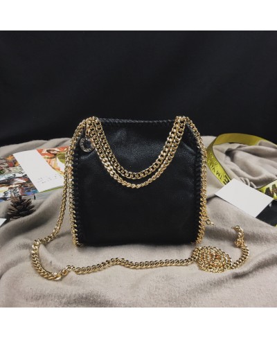 STELLA MCCARTNEY Black Falabella Shaggy Deer Tiny Tote