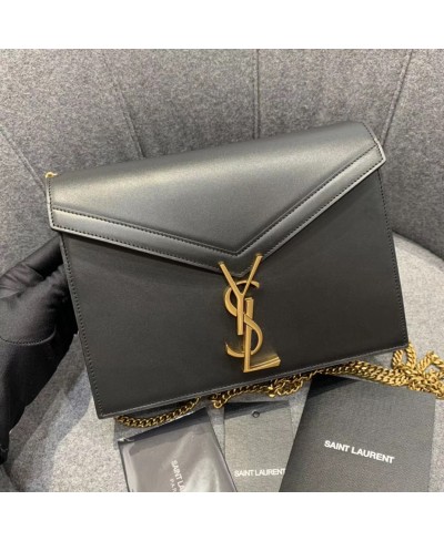 SAINT LAURENT CASSANDRA MONOGRAM CLASP BAG IN SMOOTH LEATHER