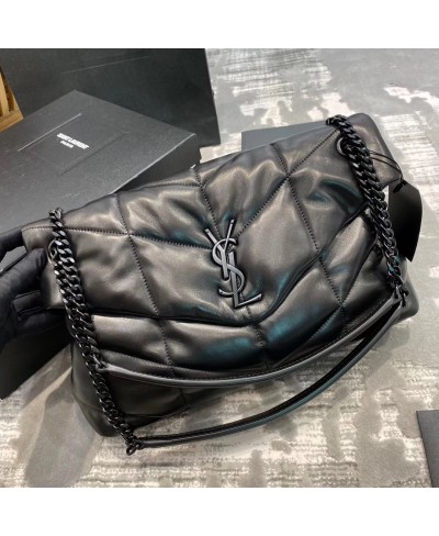 SAINT LAURENT LOULOU PUFFER MEDIUM BAG IN QUILTED LAMBSKIN