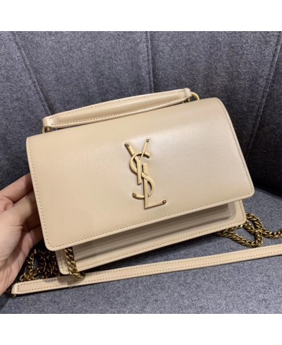 SUNSET CHAIN WALLET IN SMOOTH LEATHER SAINT LAURENT