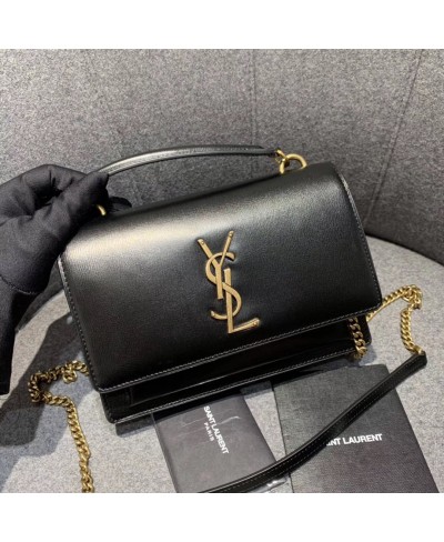 SUNSET CHAIN WALLET IN SMOOTH LEATHER SAINT LAURENT