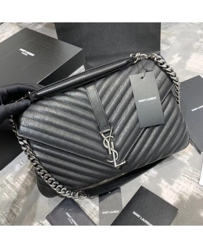 LARGE CHAIN BAG NERA IN PELLE MATELASSÉ SAINT LAURENT