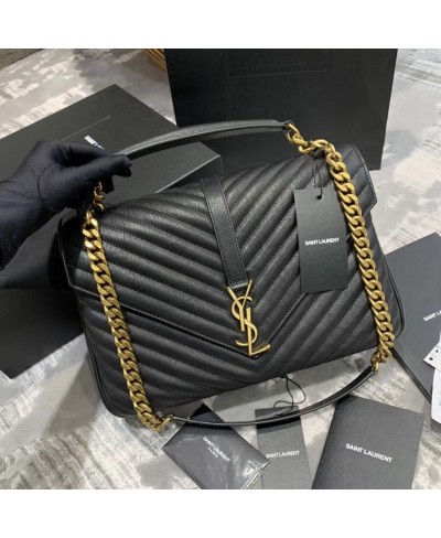 LARGE CHAIN BAG NERA IN PELLE MATELASSÉ SAINT LAURENT