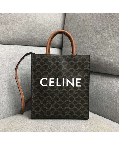 BORSA CABAS VERTICALE PICCOLA IN TELA TRIOMPHE CELINE