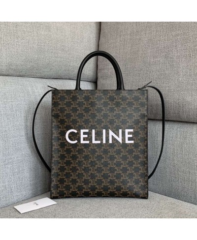 BORSA CABAS VERTICALE PICCOLA IN TELA TRIOMPHE CELINE