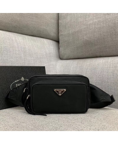 PRADA Fabric and leather belt bag