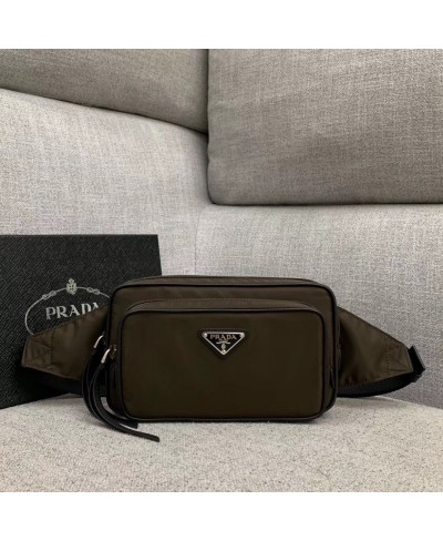 PRADA Fabric and leather belt bag