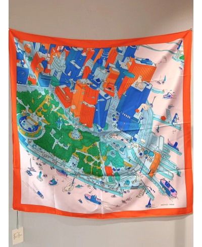 HERMES The Battery New-York scarf 90