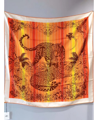 HERMES Jungle Love Rainbow scarf 90