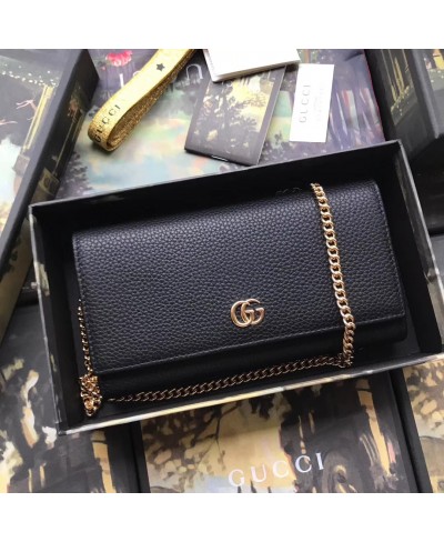 GUCCI GG Marmont leather chain wallet