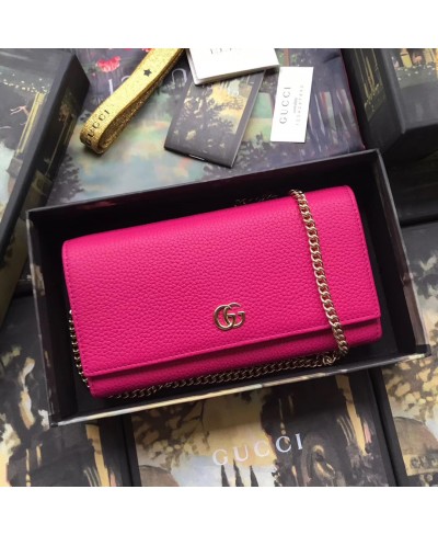 GUCCI GG Marmont leather chain wallet