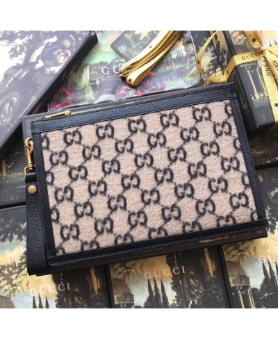 GUCCI GG wool pouch