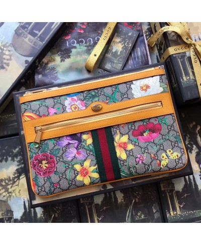 GUCCI Ophidia GG Flora pouch