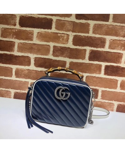 GUCCI GG Marmont small shoulder bag with bamboo