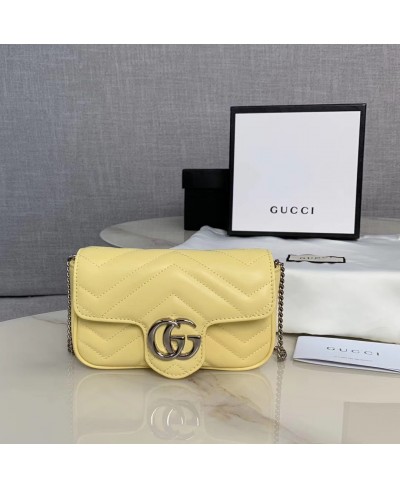 GUCCI GG Marmont matelassé leather super mini bag