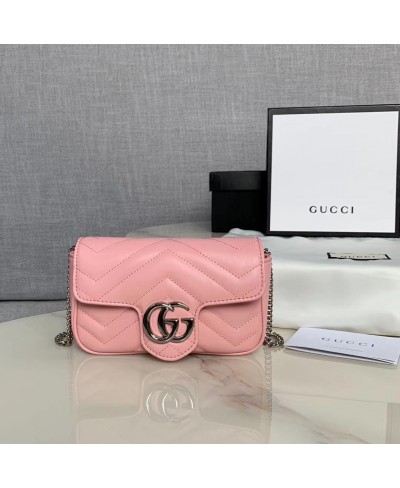 GUCCI GG Marmont matelassé leather super mini bag