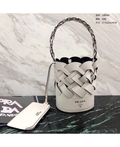 PRADA Bucket bag with large woven motif