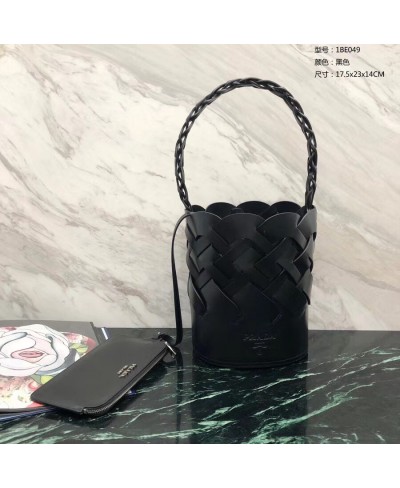 PRADA Bucket bag with large woven motif