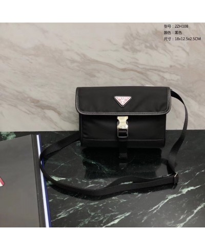 PRADA Nylon and Saffiano Leather Cellphone Case