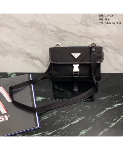 PRADA Nylon and Saffiano Leather Cellphone Case