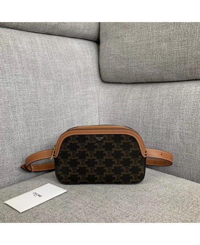 CELINE SMALL BELT BAG IN TRIOMPHE CANVAS