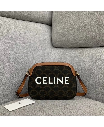 CELINE SMALL CAMERA BAG IN TRIOMPHE CANVAS