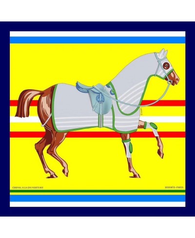 HERMES Cheval a la Couverture WASH SCARF 90