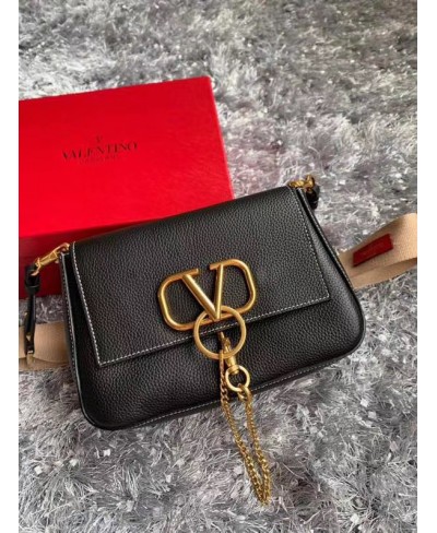 VALENTINO SMALL VRING GRAINY CALFSKIN CROSSBODY BAG