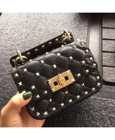 VALENTINO MICRO ROCKSTUD SPIKE FLUO CALFSKIN LEATHER BAG