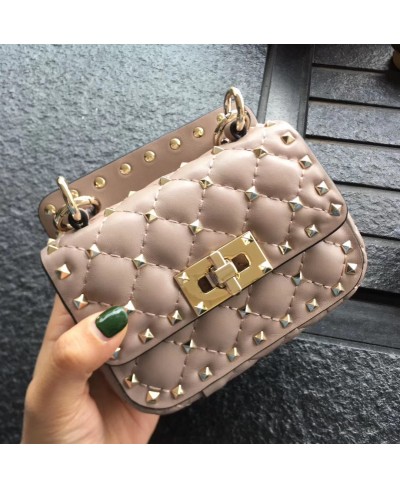 VALENTINO MICRO ROCKSTUD SPIKE FLUO CALFSKIN LEATHER BAG