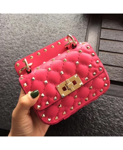 BORSA MICRO ROCKSTUD SPIKE IN VITELLO FLUO VALENTINO