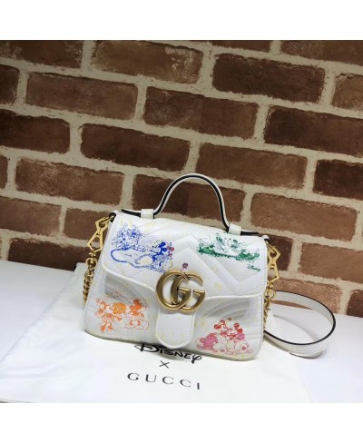 GUCCI GG Marmont mini top handle bag WITH STAMP