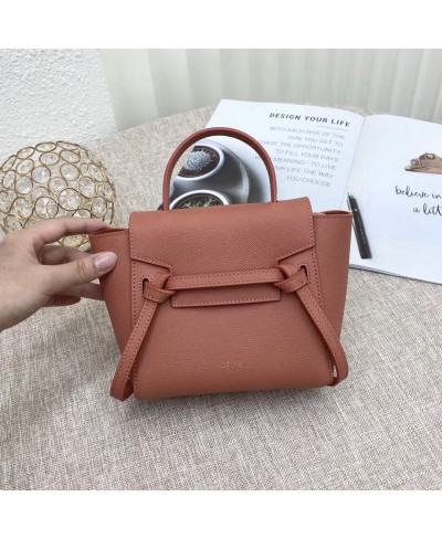 BORSA BELT PICO IN PELLE DI VITELLO GRANATA  CELINE