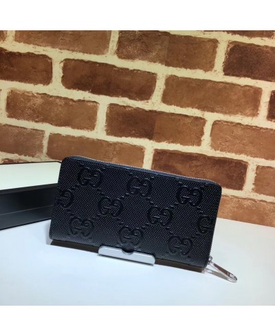 GUCCI GG embossed ZIP AROUND WALLET