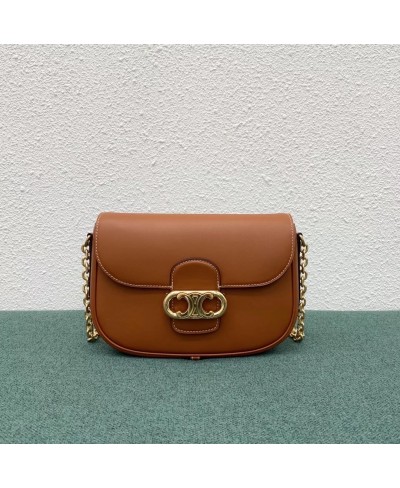 CELINE MEDIUM CHAIN MAILLON TRIOMPHE BAG IN SHINY CALFSKIN