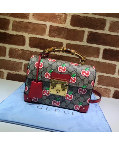 Borsa a spalla Padlock bambù piccola  GUCCI