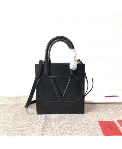 VALENTINO SMALL VLOGO WALK CALFSKIN TOTE BAG