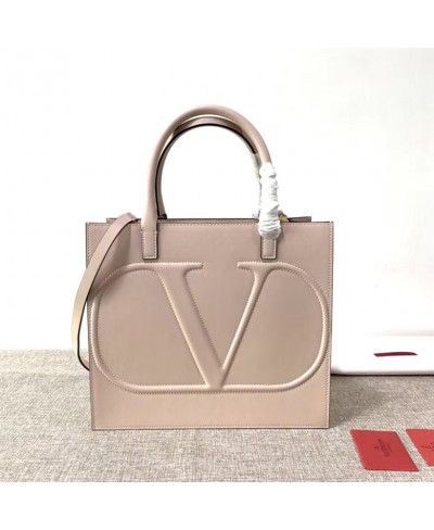 VALENTINO VLOGO WALK CALFSKIN TOTE BAG