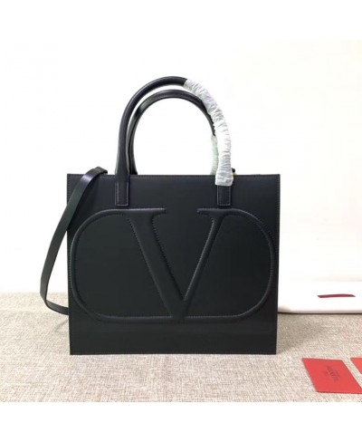 VALENTINO VLOGO WALK CALFSKIN TOTE BAG