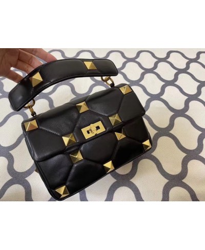 BORSA CON CATENA ROMAN STUD IN NAPPA MEDIA VALENTINO