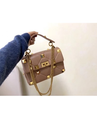 VALENTINO ROMAN STUD NAPPA CHAIN MEDIUM BAG