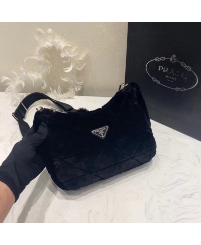 PRADA SHEARLING SHOULDER BAG